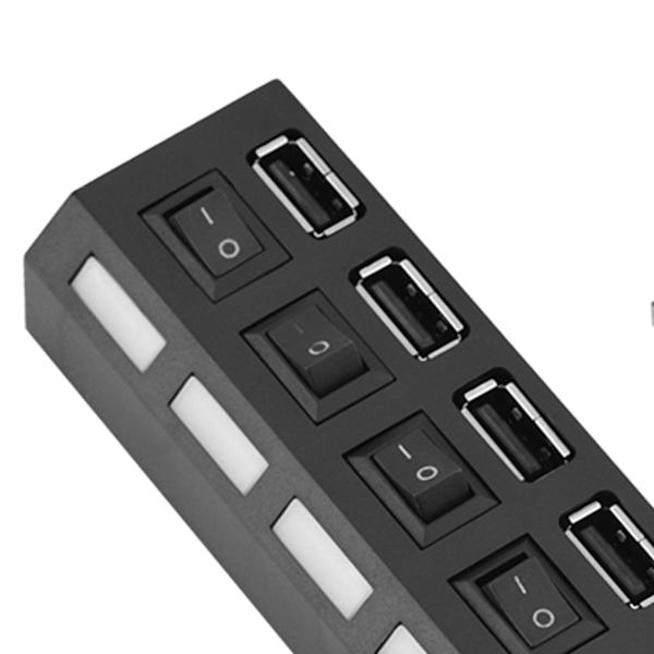 480 Mbps 7-portars USB-hubb utan konflikter Plug & Play 7-portars USB 2.0-hubb för mus/skrivare/skanner