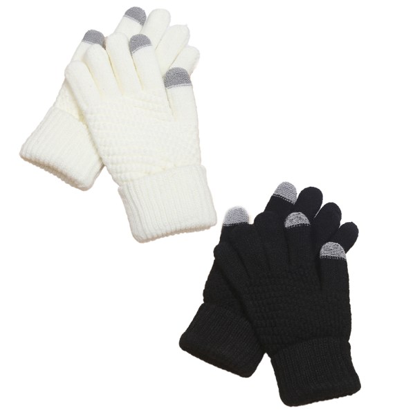 Vinter Touchscreen Handsker, Varme Strikkede Handsker Elastisk Manchet, Wint
