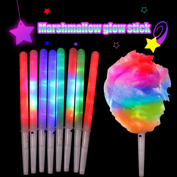 LED-lysende pinner Pinner egnet for sukkerspinnmaskin Lys opp pinner