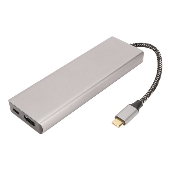 USB C Hub M.2 Interface SSD-hölje 8 i 1 100W 5Gbps överföring Aluminiumlegering USB C Dockningsstation för Win