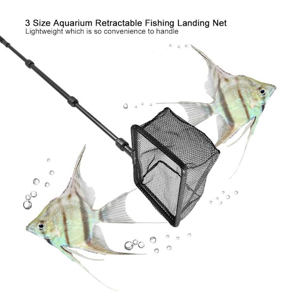 Akvarie Indtrækkelig Fiske Landing Net Flydende Objekter Rene Værktøjer L