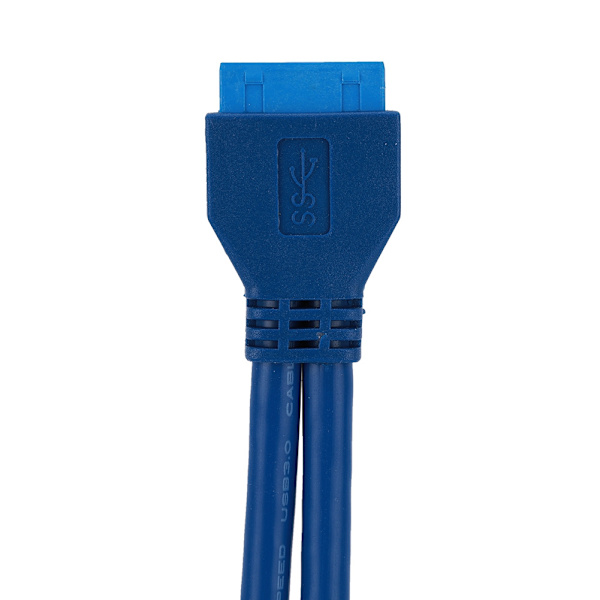 USB3.0 19PIN TILL 2AF Front Motherboard Panel Mount Kabel med skruvhål (0,5 m)