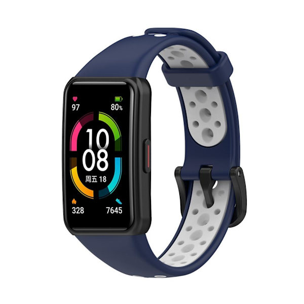Kompatibel med Huawei Band 6  Honor Band 6 TPU Vanntett Klokke Rem Stropp Dobbel Farge Erstatnings Rem
