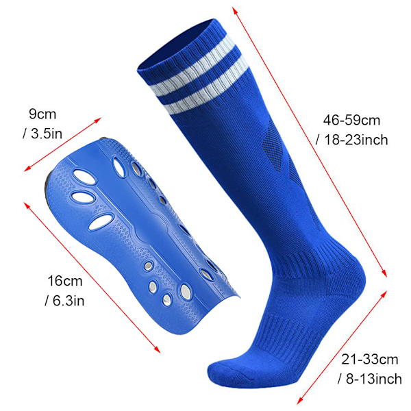 2 set fotbollsskydd Fotbollsstrumpor Ungdom Barn Vadskydd Shin Pads för flickor Pojkar Tonåringar