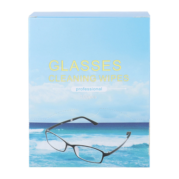100 st Glas Resin Lins Rengöring Våtservetter Rengöring Desinfektion Antibakteriell