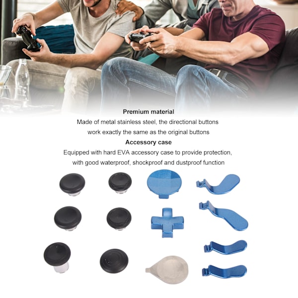 Udskiftning af Tommelfingerpinde Kit Følsomme Magnetiske Metal Tommelfingerpinde til Xbox One Elite Series 2 Blå