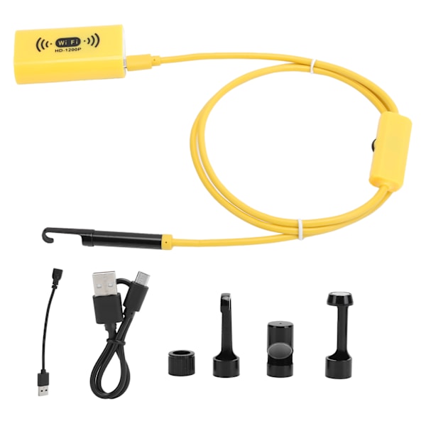 8mm HD 1200P IP68 Vandtæt WIFI Endoskop Trådløs Inspektionskamera til iOS/Android1m/3.3ft