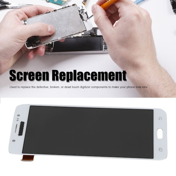 Näytön vaihto LCD-näyttö Kosketusnäytön digitointiyksikön kokoonpano Samsung Galaxy J710Whitelle