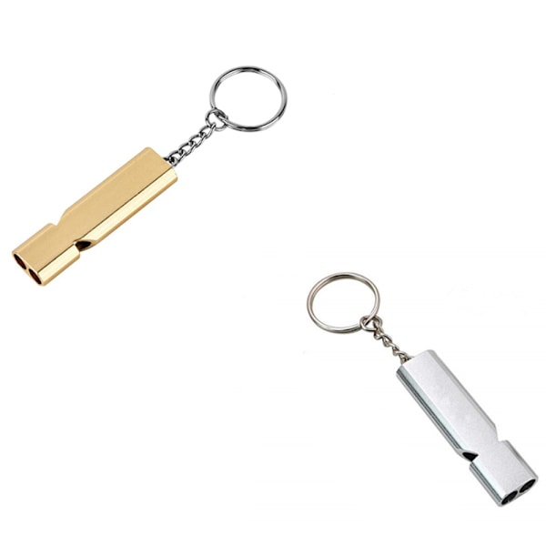 2-pack visselpipor, nödvisselpipa, sportlektioner, visselpipa med nyckelring för skola, gym, utomhus, camping, fiske, vandring, jakt, överlevnad, def