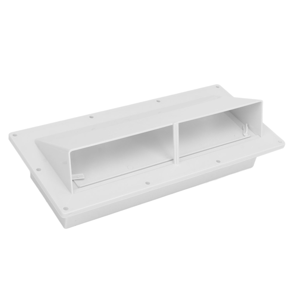 RV-avgasutblåsningskåpa, vit, spiskåpa, sidoväggsventilationskåpa med låsbara klämmor för husvagn