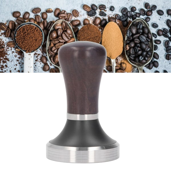 Kaffepress i rostfritt stål, justerbar höjd espressopress, platt bas för jämnt tryck och extraktion, lämplig för hemmakontor eller som gåva