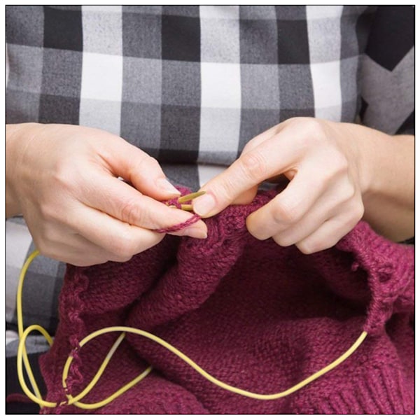 DIY Hantverk Stickverktyg, 18 Par Runda Trästickor, Flexibla Stickor för Nybörjare och Experter, Högkvalitativ Bambu, Släta och
