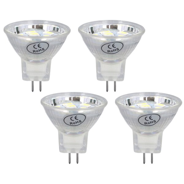 4 stk. MR11 LED-pære 3W 300lm pære med 9 perler dobbel stiftbase for