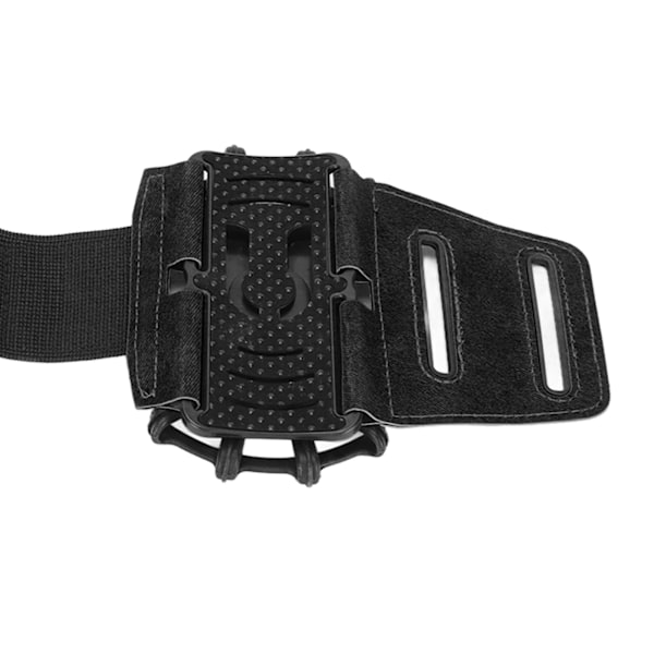 Mobiltelefonhållare för löpararmband 360 graders roterbar smarttelefonarmband med hörlursdatakabelförvaringslager Elegant svart stor