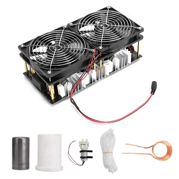 ZVS 2500W 12-48V Induktionsvärmare Värme PCB-kortmodul Flyback-drivrutin med degel Vattenpump Rör