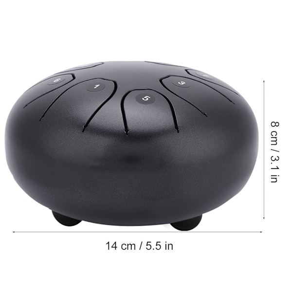 Perfekt handpan av hög kvalitet, handpan, tungtrumma, 5,5 tum, slagverk (kaffe)