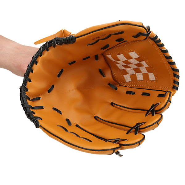 PVC Tjock Baseballhandske Tränings- och Tävlingshandskar för Vuxna och Barn (Brun 12,5 tum)