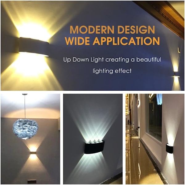 Sisäseinän LED-seinävalaisimet - 8W moderni vedenpitävä seinälamppu