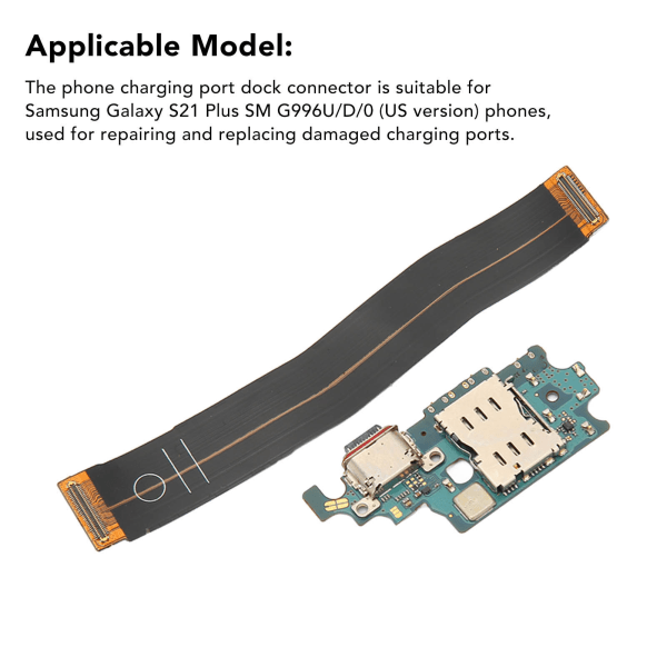 USB-opladningsport Dock-stik Flex-kabel udskiftning til Samsung Galaxy S21 Plus SM G996U/D/0 US-version