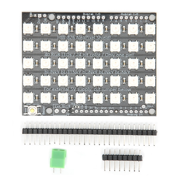 HW-826 40Digit WS2812B 5050 RGB LED Udviklingskort med indbygget fuldfarve driver