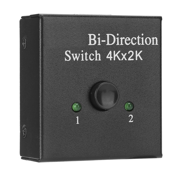 BiDirection-omvandlare HDMI-växlare HDMI-splitter Video 1 ingång 2 utgångar Adapter (svart)