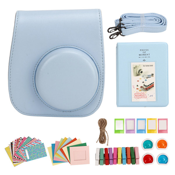 Den ultimata kamerakompisen, skyddsfodral i PU-läder för Instax Mini, justerbar axelrem, mjuk insida i mikrofiber, avtagbart topplock,