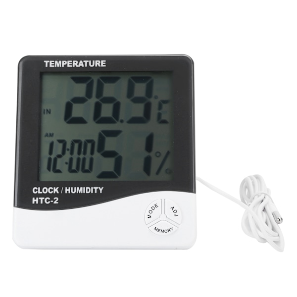 Högupplöst Display Termometer, Multifunktionsmätare För Övervakning av Inomhus- och Utomhusmiljöer, Designad Med Precision i Åtanke