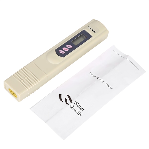 Digital LCD-vattenkvalitetstestpenna Renhetsfilter TDS-mätare Testare 0-9999 PPM Temp Grå