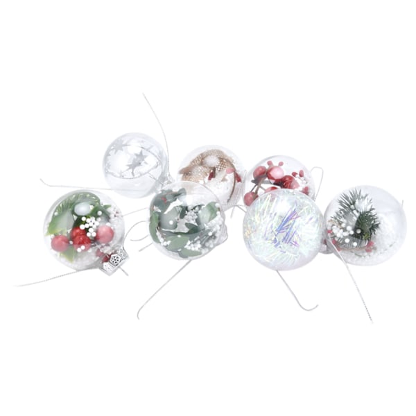 Återanvändbara Hängande Dekorationsbollar För Bröllops- & Högtidsdekoration, Klara Färger Transparenta Dekorationsbollar i Plast, Mångsidiga Hantverksornament