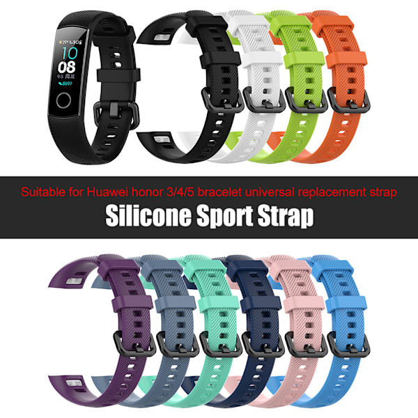 Silikonarmbånd for Huawei Honor 3 4 Smart Wristband Strap Reservedeler Tilbehør
