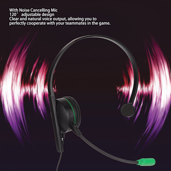 S481 Enkelsidig spelheadset 3,5 mm stereotrådbundet headset med mikrofon och in-line-kontroll för PS4 för Xbox One