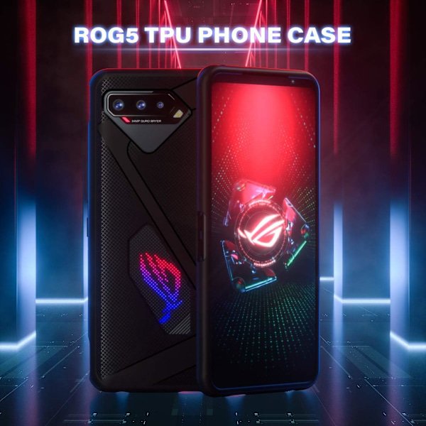 Gaming Phone Case för ASUS ROG Phone 5 Värmeavledningsskydd Silikon och TPU-skydd Unik Formfodral för Män och Kvinnor Ultra Slim Thin Cover Scrath