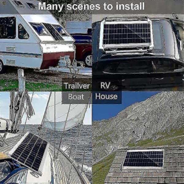 300w 12v solpanel kit batterioplader 300 watt 12 volt off-grid system med 10a-60a controller udgave d