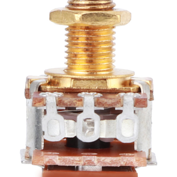 Gitar Kontroll Pot Tone Potensiometer Elektrisk Gitar Bass Push Pull 18mm Aksel Lengde a500kGold