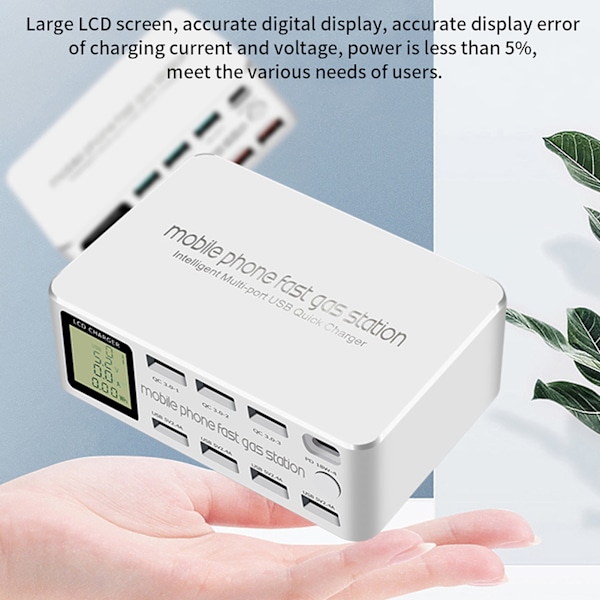 8 IN 1 Multifunction USB-latausasema Älykäs pistorasiateline 100W Maksimi 100‑240VEU