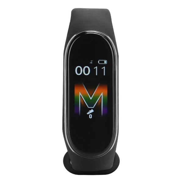 M5 Vandtæt Smart Armbånd Touch Screen Skridttælling Sports Band Ur Sort