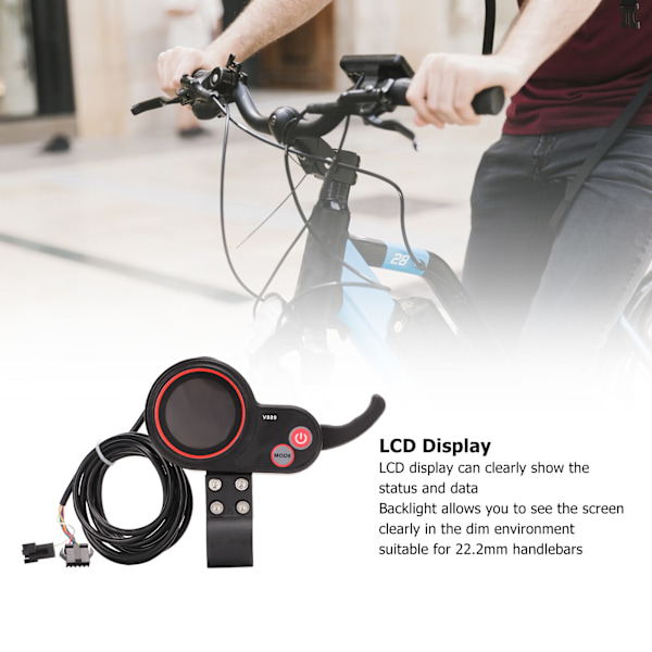 Sinusvågskontroller, för elscootrar och cyklar, 30A kapacitet, värmeavledningsspårsdesign, LCD-display för hastighets- och effektövervakning,