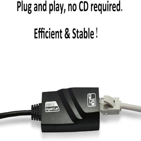 Ethernetadapter, Vikbar och Portabel Design Usb 3.0 Till Rj45 Gigabit För Suverän Stabilitet och Otrolig Prestanda, Stöder Windows 10, 8.1, Mac