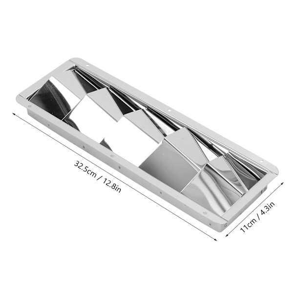 5 Slots Båd Louvered Vent Rektangel Anti-korrosion Anti-rust Båd Marine Rustfrit Stål Vent til Yachter