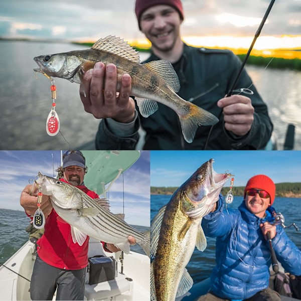 Fiskespinnare, Paljettspinnare för Fiske i Sötvatten, Saltvatten Fisketackel Kit med Högdensitets Kolstål, Lätt att Bära