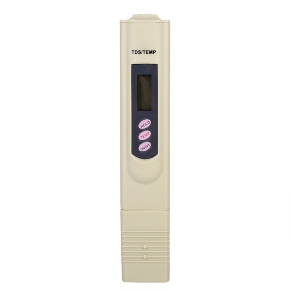 Digital LCD-vattenkvalitetstestpenna Renhetsfilter TDS-mätare Testare 0-9999 PPM Temp Grå