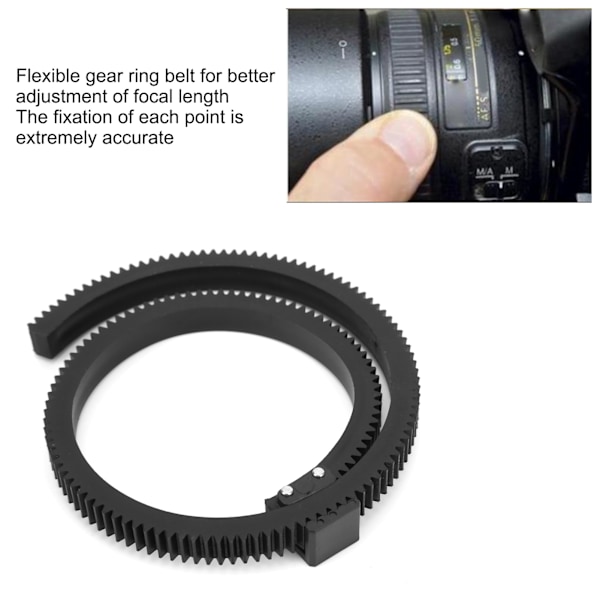 Justerbar Follow Focus Len Gear Ring Belt for SLR DSLR Kamera Camcorder Kamera Tilbehør