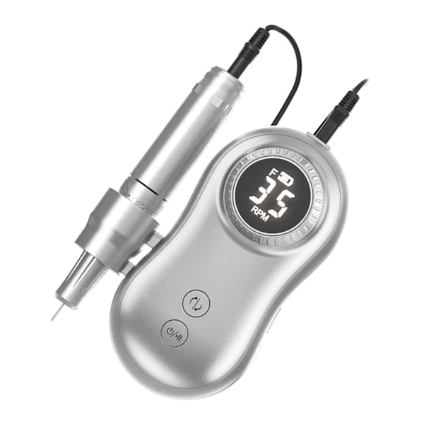 Nagelfilmaskin 35000RPM LCD-Display USB Uppladdningsbar Elektrisk Nagelpoleringsmaskin med 6 Bits