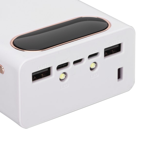 10W DIY 18650 Bærbar Powerbank Etui L12 Mobil Batterioplader 12 Batterier Kapacitet med 2 LED Lys LCD Display