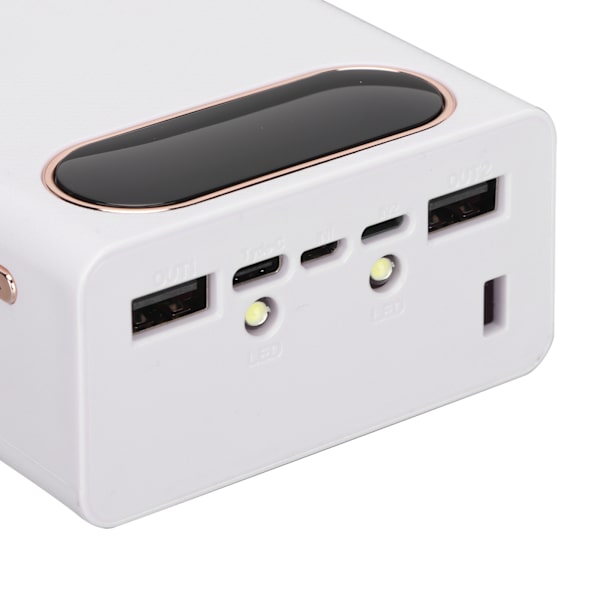 10W DIY 18650 Bärbar Powerbank-fodral L12 Mobil Batteriladdare 12 Batterier Kapacitet med 2 LED-lampor LCD-skärm