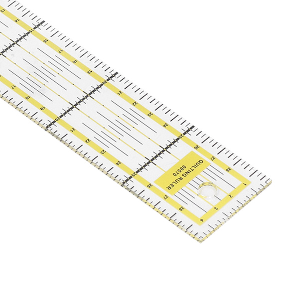 Akryl quilting linjal hög noggrannhet 5x30cm gul tyg quilting linjal tygskärare linjal för hem DIY sömnad