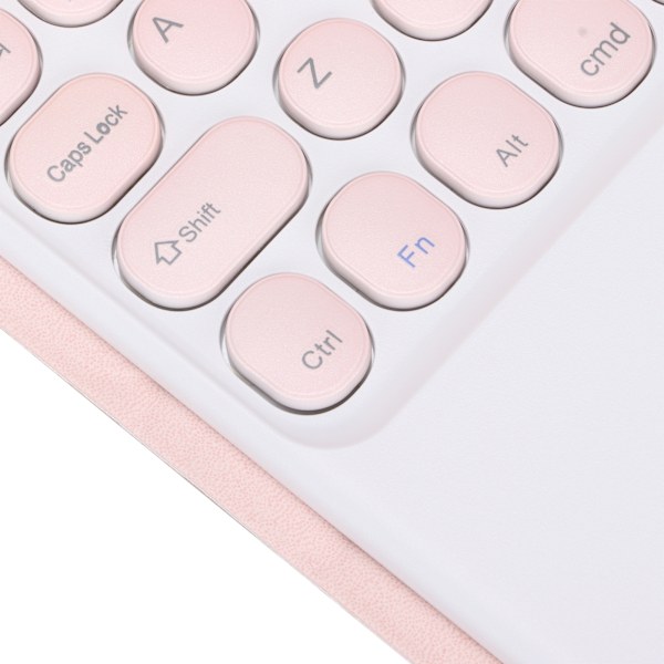 Tangentbordsfodral 10 tum Runda Tangenthattar Touch Trådlösa Knappsatser med Silikonfodral för IOS Tablet/Air10.5/Pro10.5 Rosa