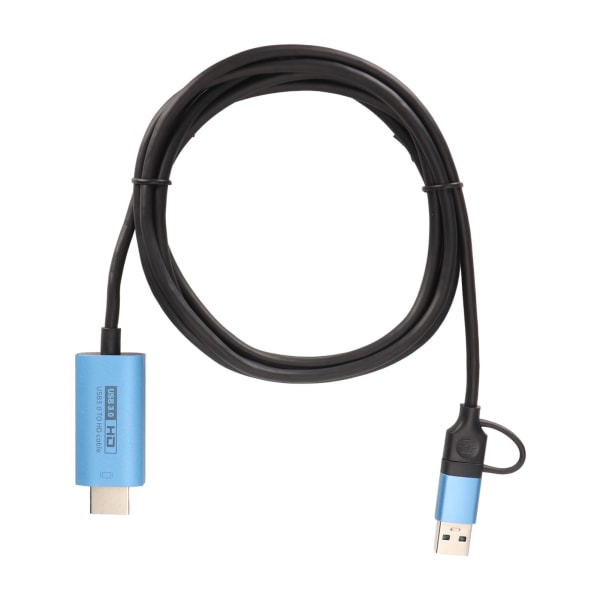 USB3.0 til HD Multimedia Interface-kabel 5Gbps 1080P USB C til HD Multimedia Interface-adapterkonverterkabel 6,6 fot