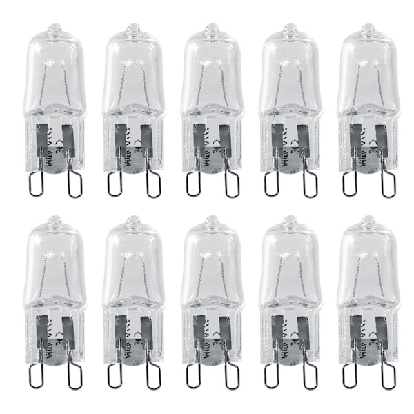 10 st G9-sockel halogenlampa 120V 40W belysningsersättning hem varmvit ljus