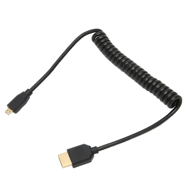 HD Multimedia Interface-kabel med fjäderåterdragning, A-hane till D-hane, 8K 60Hz, Micro HD Multimedia Interface-kabel